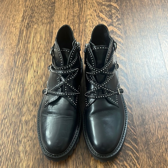 Alaia Shoes - NWOT Alaia black leather studded boots, 38 1/2